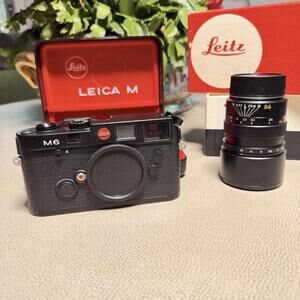 Vintage Leica M6 Film Camera | Ernst Lens | Original Case & Strap